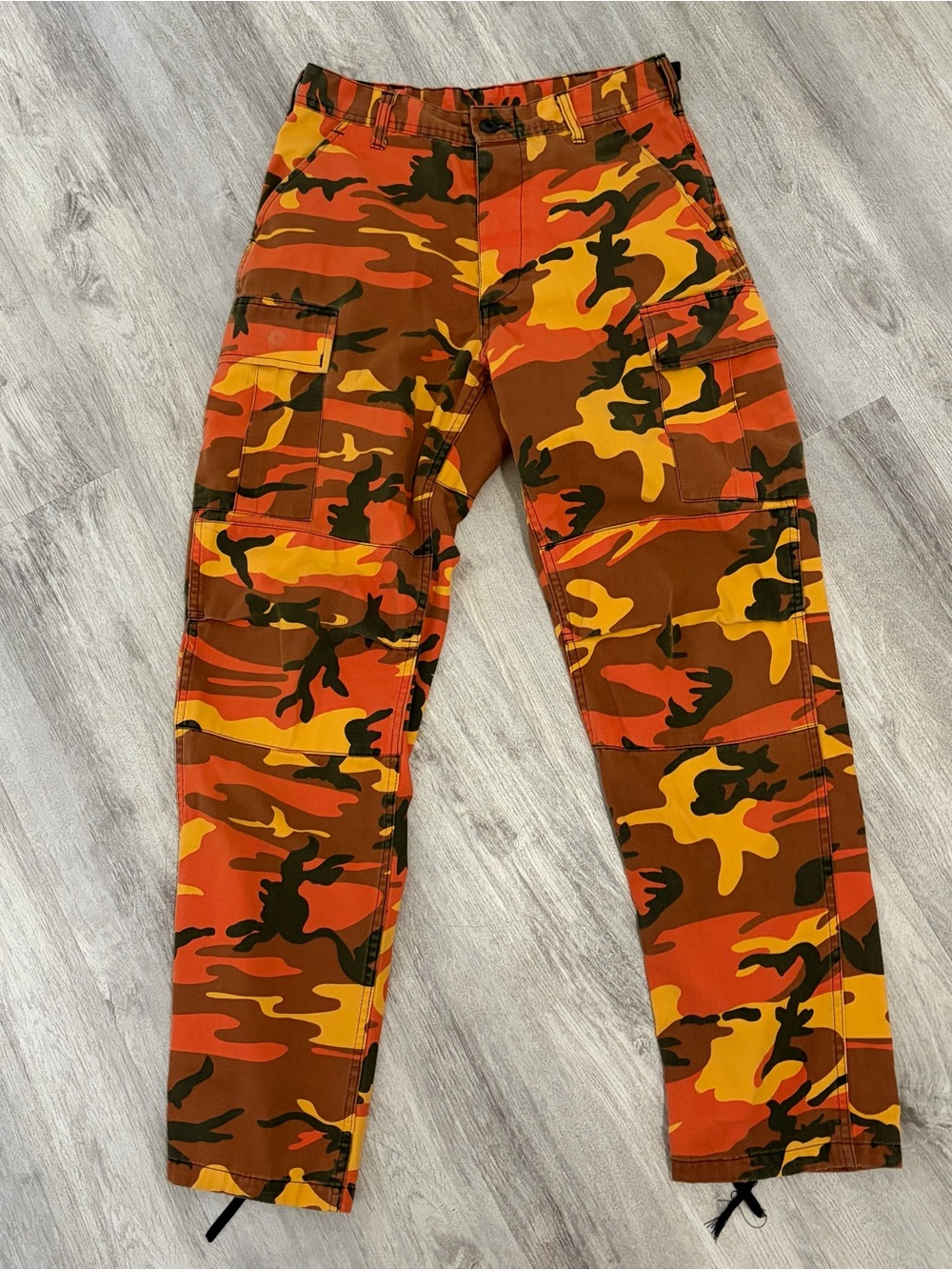Rothco BDU Tactical Orange Camo Cargo Pants Small Utility Military Streetwear